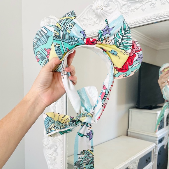 New York Couture Accessories - New York Couture Reworked Disney Vtg Little Mermaid Tie-up Mouse Ears Headband